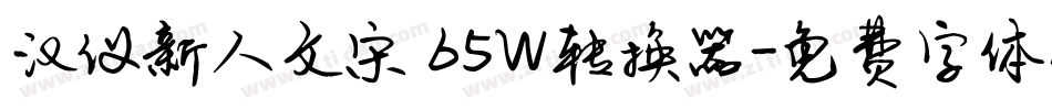 汉仪新人文宋 65W转换器字体转换